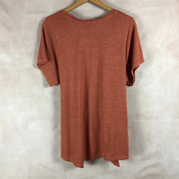 Plus Size Tie front Asymmetrical Knit Top 2X - Picture 5 of 7